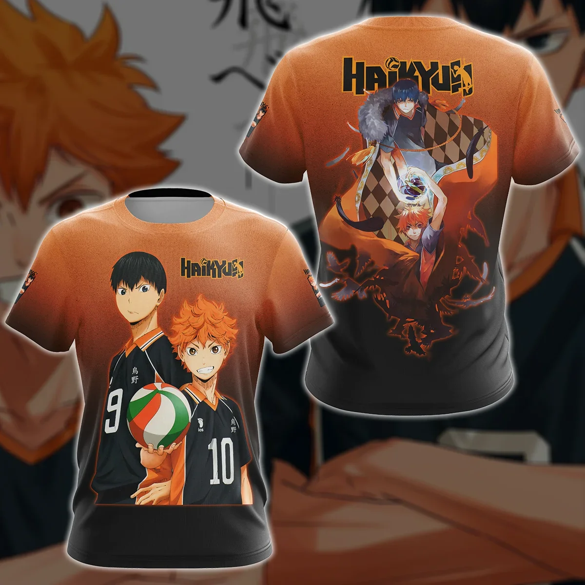 

Summer Men's New Anime Haykiu!! 3D printed round neck T-shirt for women and children, casual sports fashion jersey