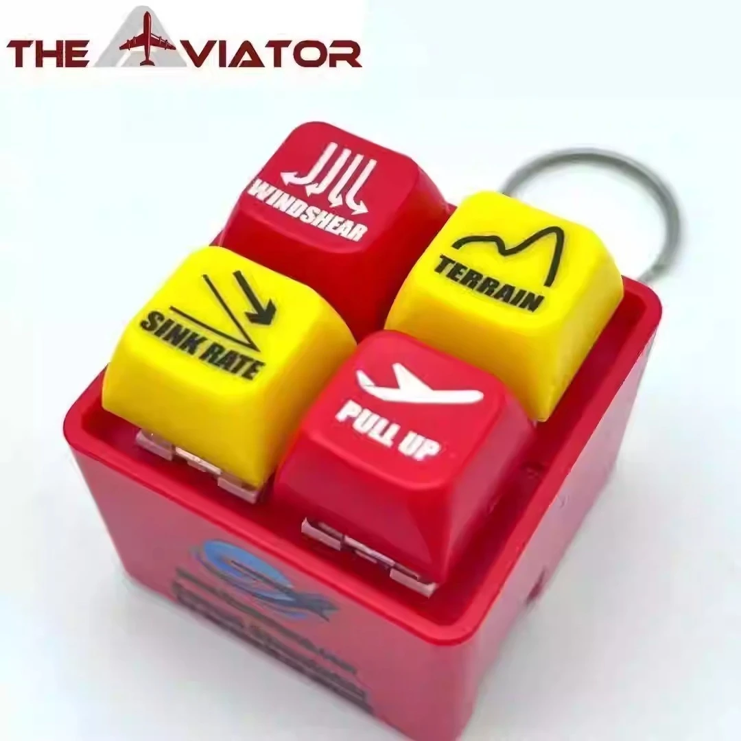 طائرة جديدة بوينغ 737 ايرباص EGPWS A320 تحذير الصوت محاكي الطيار المفاتيح زر الصوت ديكور المنزل الحرف نموذج مصغر #6