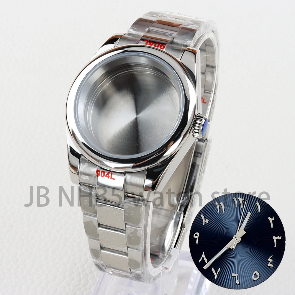 

Sapphire Glass 36/39mm NH35 Case 316L Stainless Steel Oyster Polished Strap 28.5mm Dial for Datejust NH35 NH36 Movement
