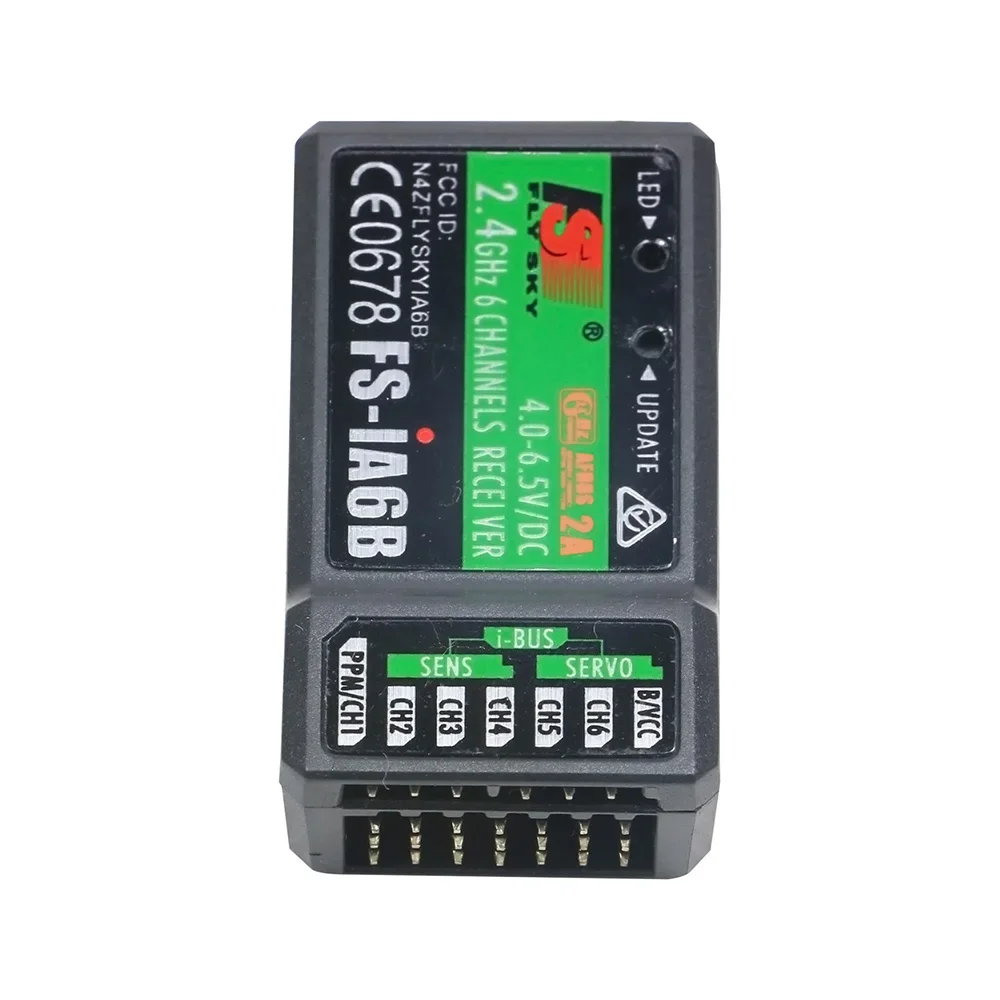 Flysky Fs-IA6B Receptor 2.4G 6 Canais Retorno Duplo Saída PPM Função IBUS Modelos adequados Asa fixa/helicóptero/planador