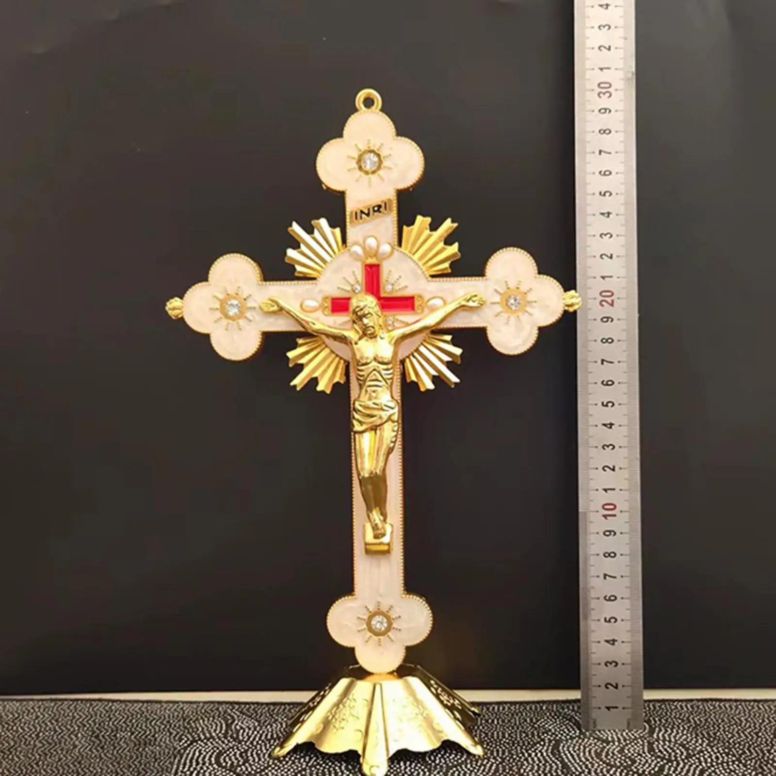 Standing Crucifix Catholic Collection Crucifix with Stand Jesus Crucifix for Christian Decoration Chapel Home Decor Altar Table