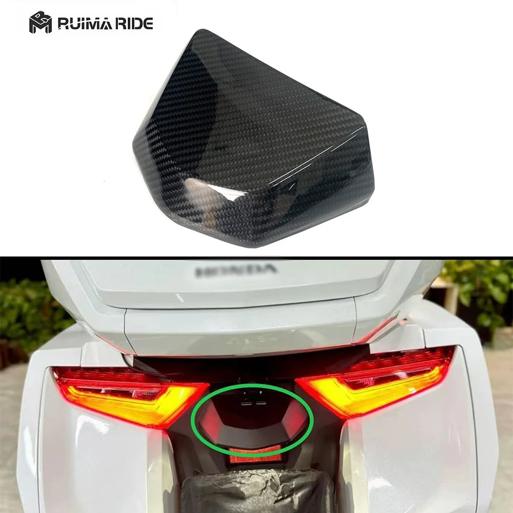 

3K Carbon fiber Motorcycle License Light Lid Rear Number Plate Lamp Trim Cover For Honda Gold Wing GL 1800 F6B gl1800 2018-2024