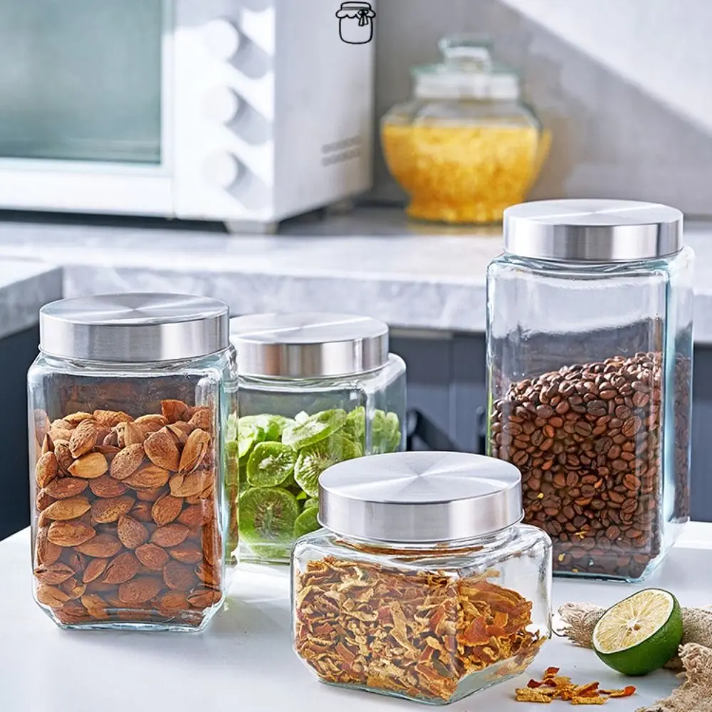 

Многоцелевая герметичная стеклянная банка большой емкости, утолщенная прозрачная банка для кимчи с крышкой, портативная банка для хранения, домашняя