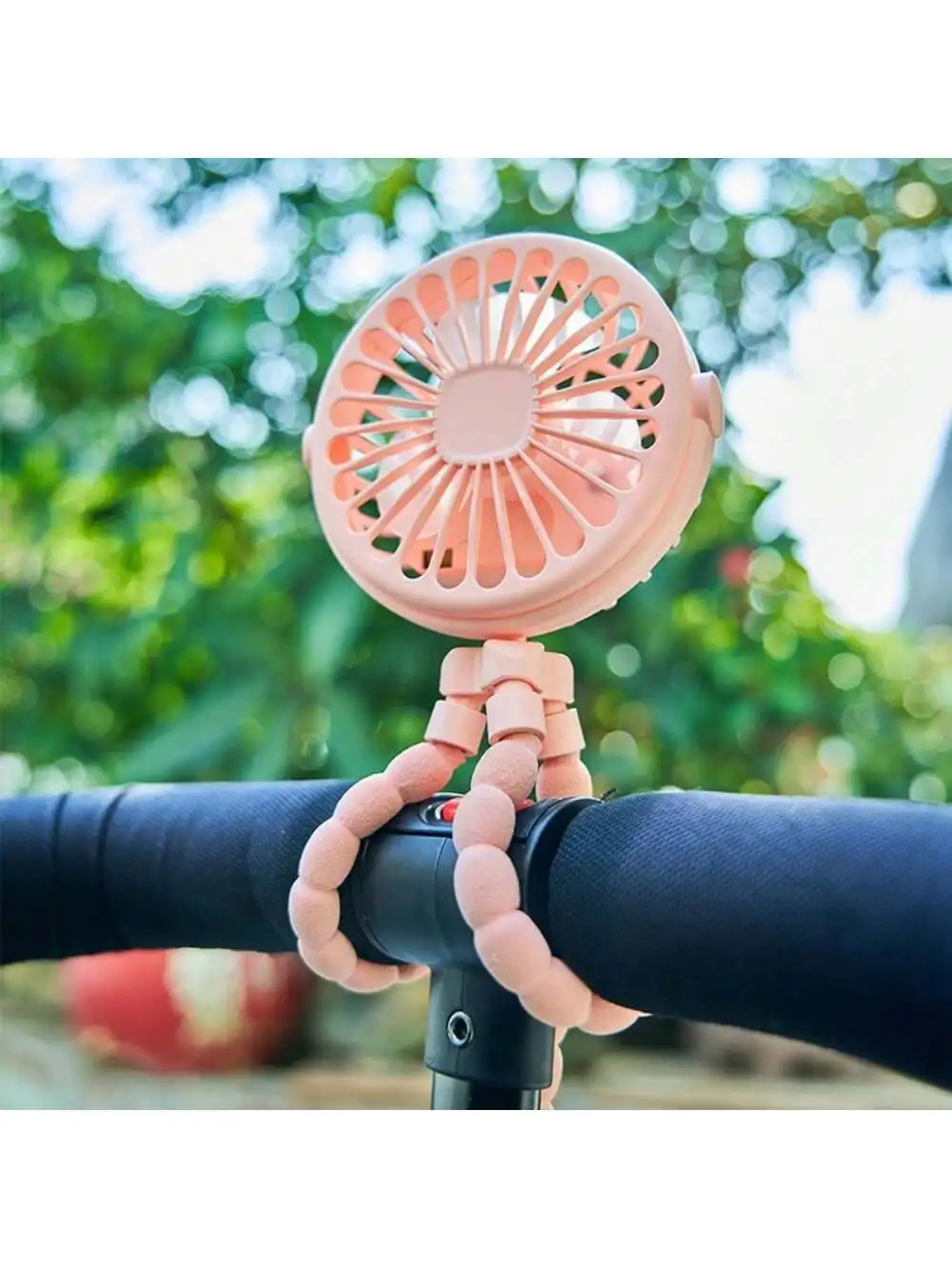 

1 шт. портативный вентилятор для коляски, гибкий штатив с зажимом на вентиляторе с 3 скоростями и вращающимся ручным персональным вентилятором для автокресла, детской кроватки, велосипеда T