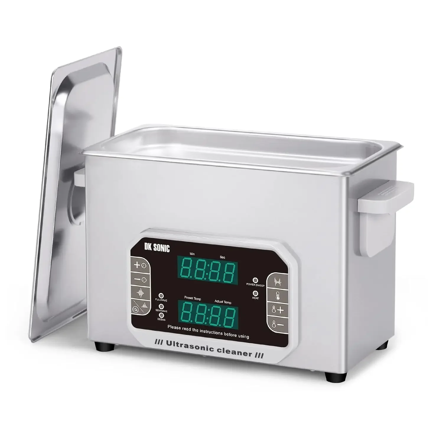 DK SONIC Professional Ultrasonic Cleaner 4L,120W Precision Ultrasonic Jewelry Cleaner with Timer,Heater&Touch Control, Multi-App