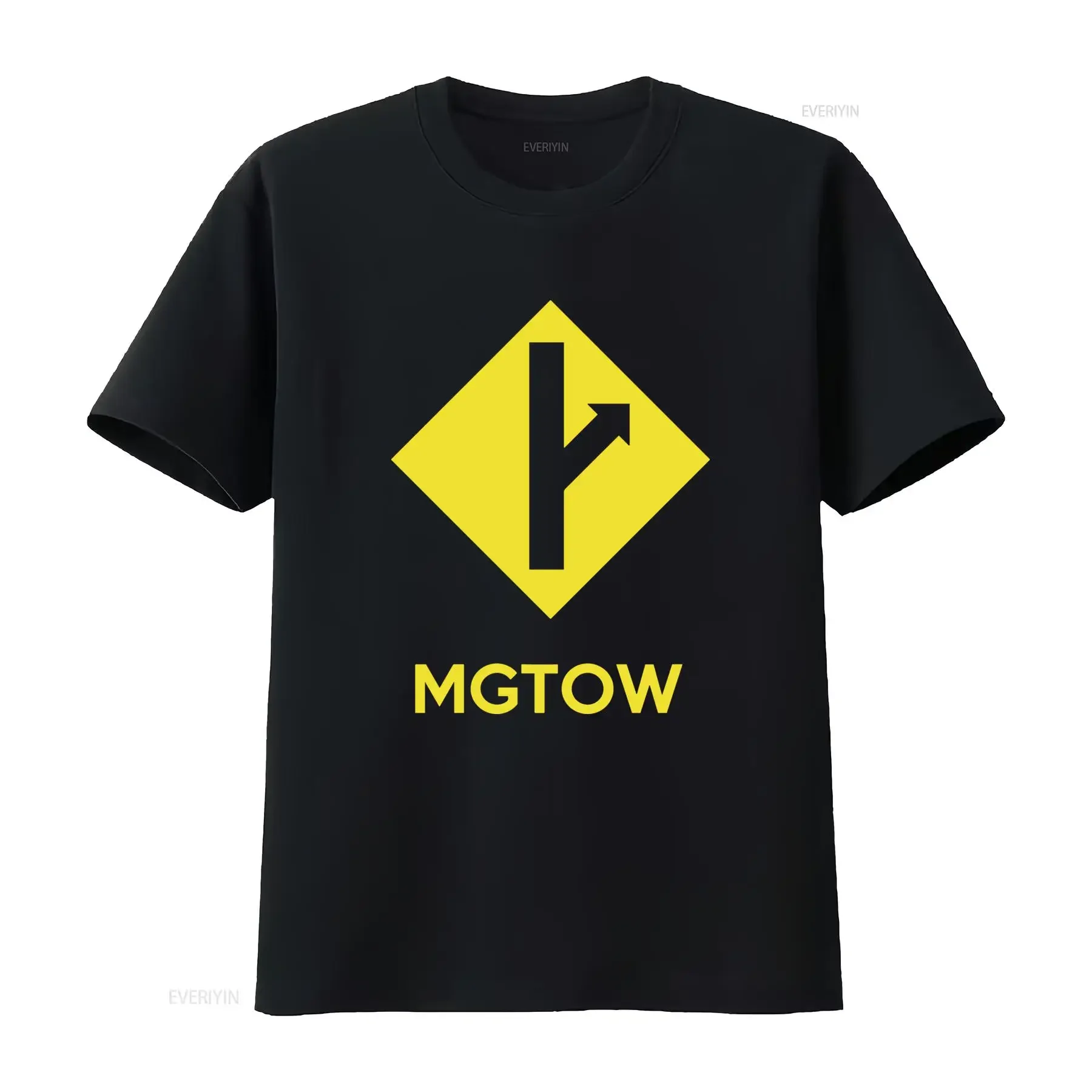 Mgtow Men Going Their Own Way Yellow Sign Arrow T Shirt vintage Washed Casual fashion Comfortable homme graphic Versatile