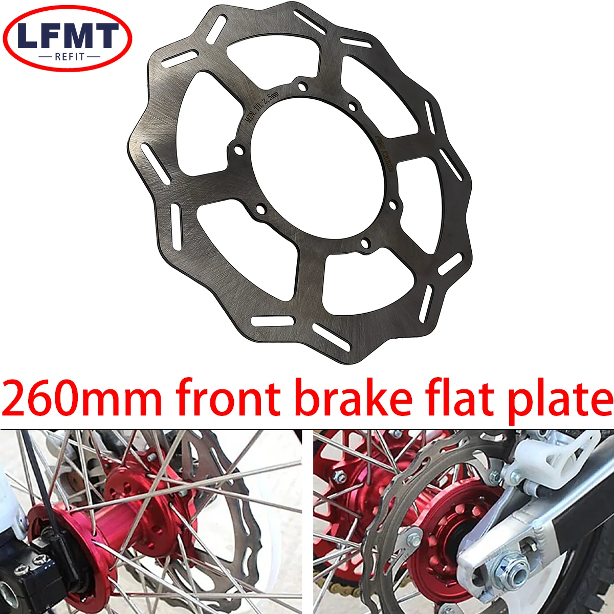 

Motorcycle 260mm Steel Front Brake Disc For Honda CRF250X CRF450X CRF250R CRF450R CR125 CR250CRF250RX CRF450RX CRF450 2015-2021