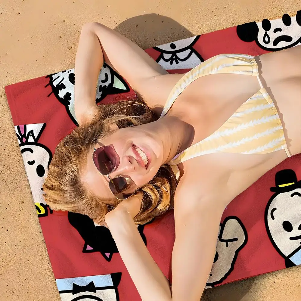 Pattern Osamu Goods Towel Microfiber beach towel, quick-dry, sand-free, ultra-fine fiber, super soft.