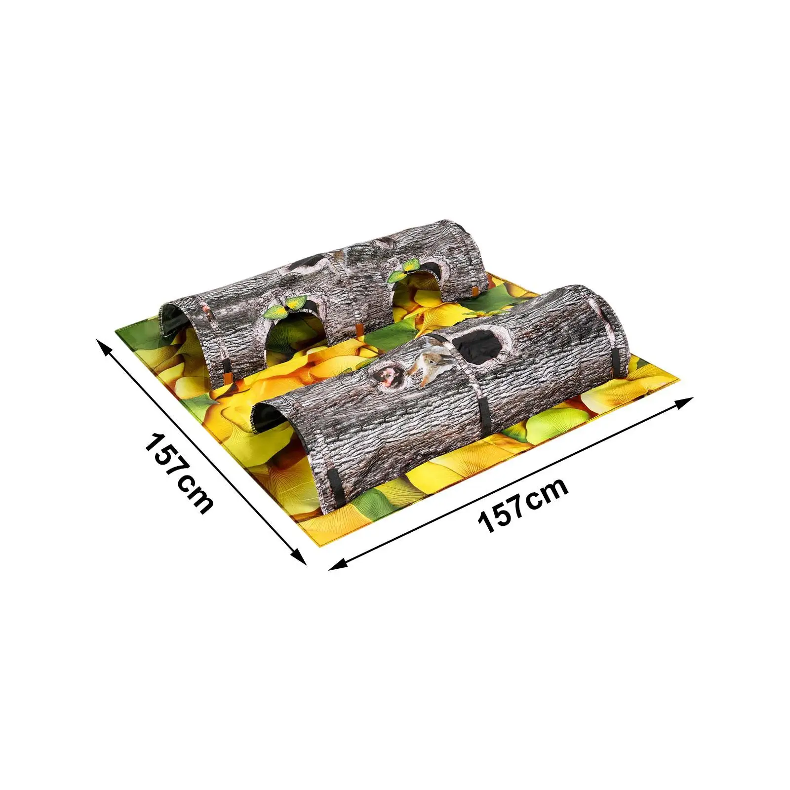 Double Cat Tunnel Large Interactive for Indoor Cat Cats Family Pets Supplies