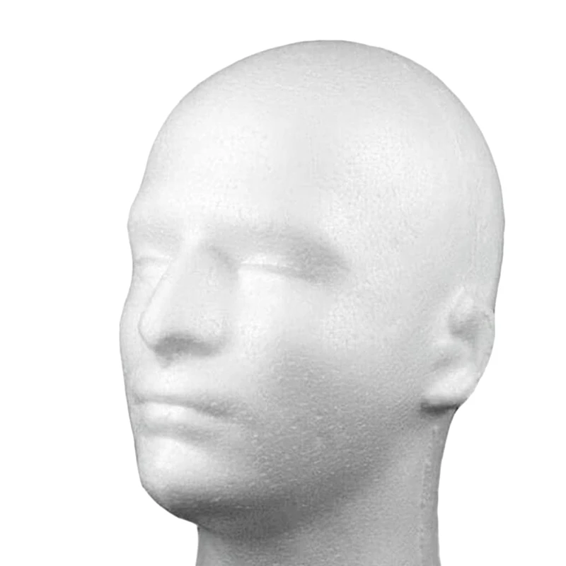 4Pcs Foam Male Head For Headsets Hairpiece F/Salon Male Foam Mannequin Wig Head