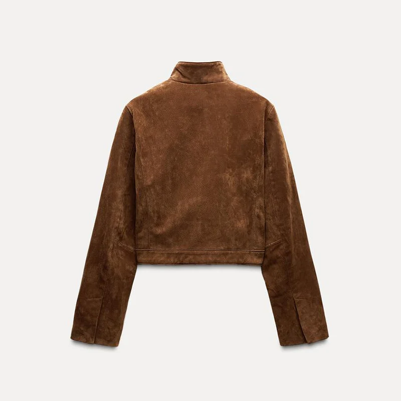 الشتاء المرأة طويلة Sve فو الجلود Jaet الوقوف طوق المخملية الملمس تنوعا ملابس خارجية تخفيف Sle ألياف البوليستر #4