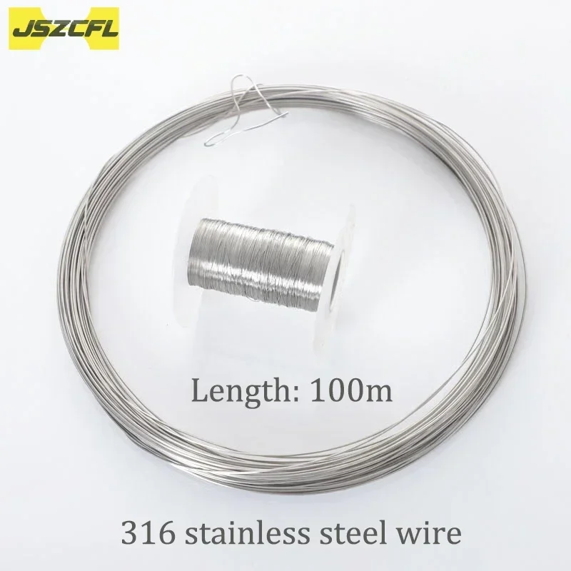 

100Meters 316 Stainless Steel Wire 0.09 0.1 0.15 0.2 0.3 0.4 0.5 0.6 0.7 0.8 1mm Medium Hard / Soft Wire Elastic Steel Wire