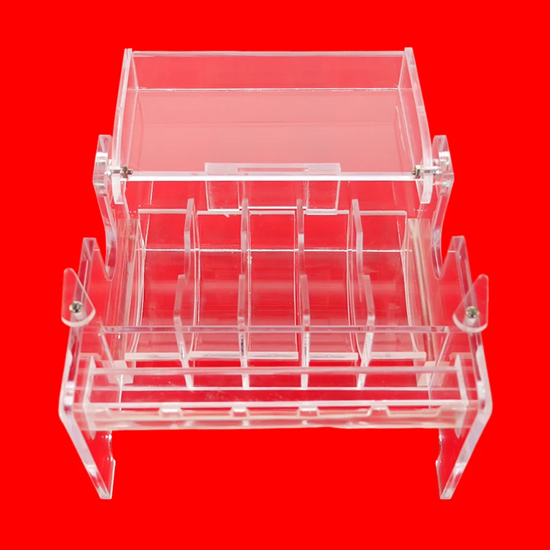 1PCS Professional Anesthesia Care Sticker Label Holder Box Frame Transparent Acrylic Material 5 10 15 20 Lots Capacity Supplies