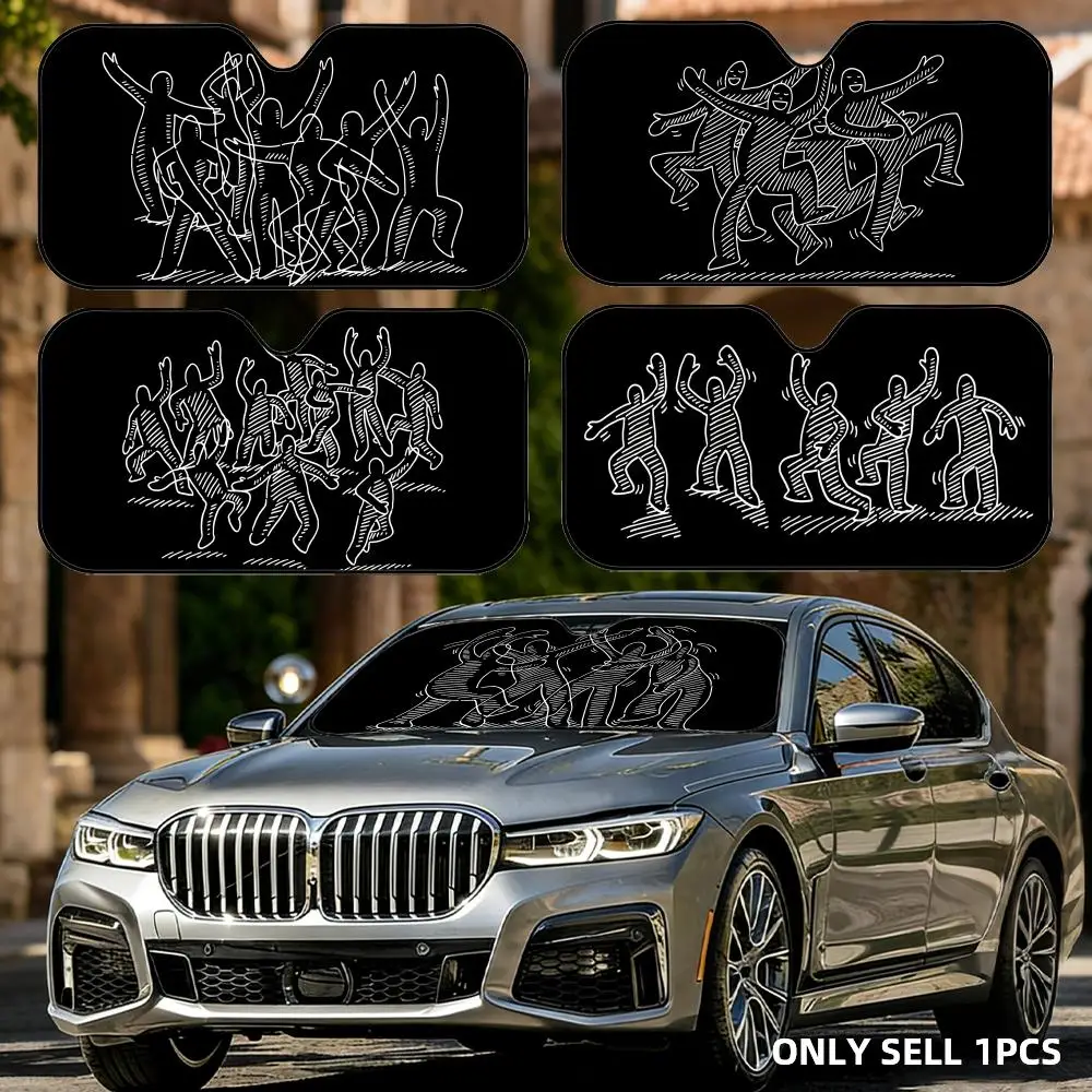 

Dancing Sun Visor Foldable Universal Car Windshield Sun Shade UV Protection Heat Insulation Foldable Cover