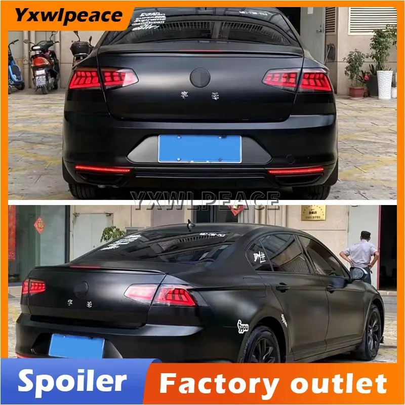 

For Volkswagen Passat B8 2017 2018 2019 Spoiler ABS Material Primer Color Rear Trunk Lip Wing Car Styling