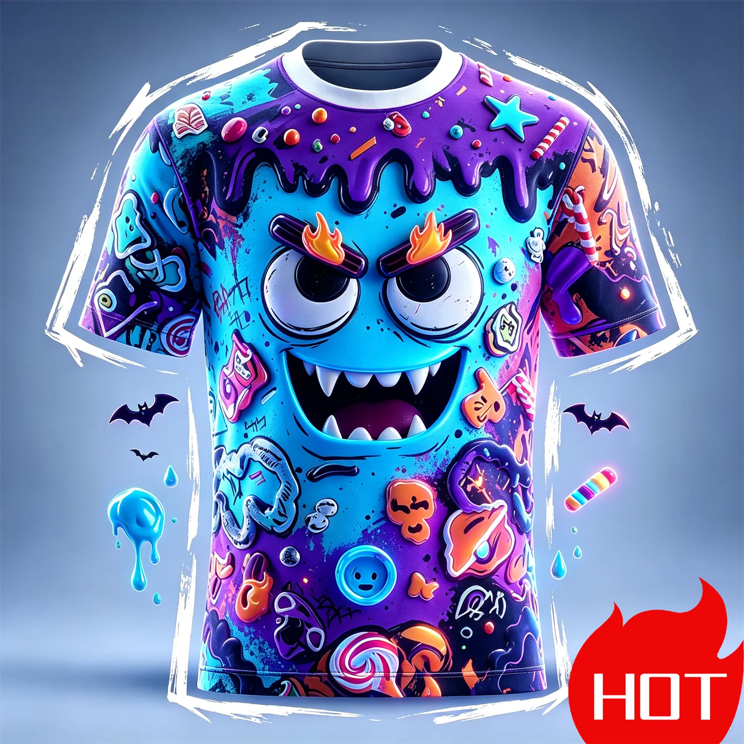 Funny Gingerbread Men 3D Printed Men's And Women's Short Sleeved T-shirt Casual Cosplay Costume T-shirt Xmas Gifts Party Men Top