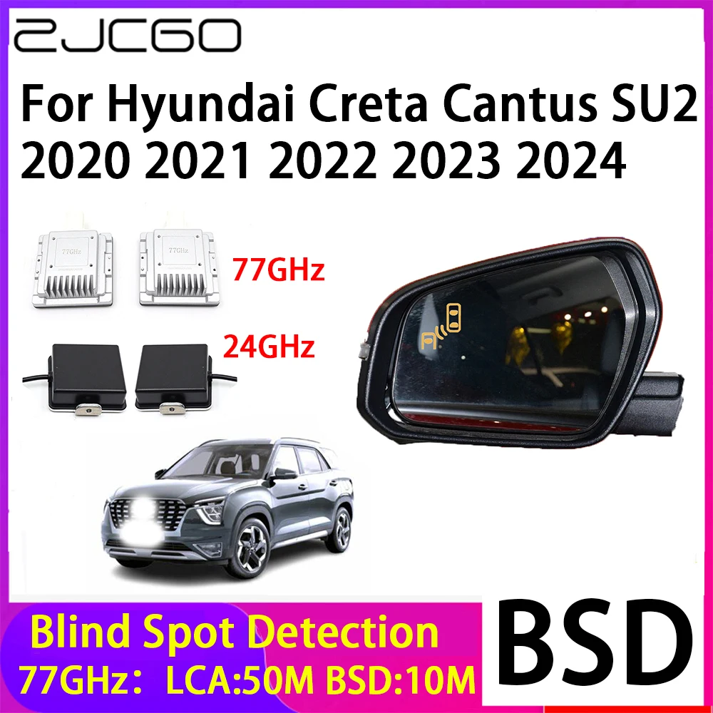 ZJCGO Car Blind Spot Detection BSD Mirror Rear Radar Detection System for Hyundai Creta Cantus SU2 2020 2021 2022 2023 2024