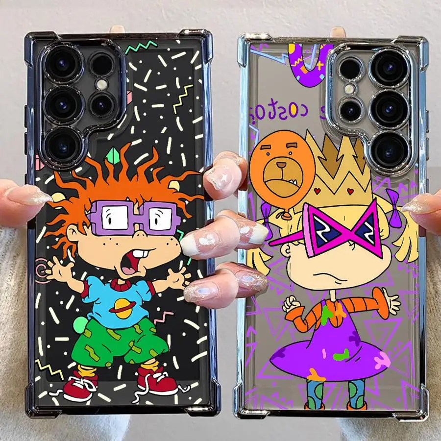 Funny Cartoon R-Rugrats Soft Cover Phone Case for Samsung Galaxy S24 Note 20 Ultra S22 Ultra s24fe S21FE S20 FE s23ultra S25