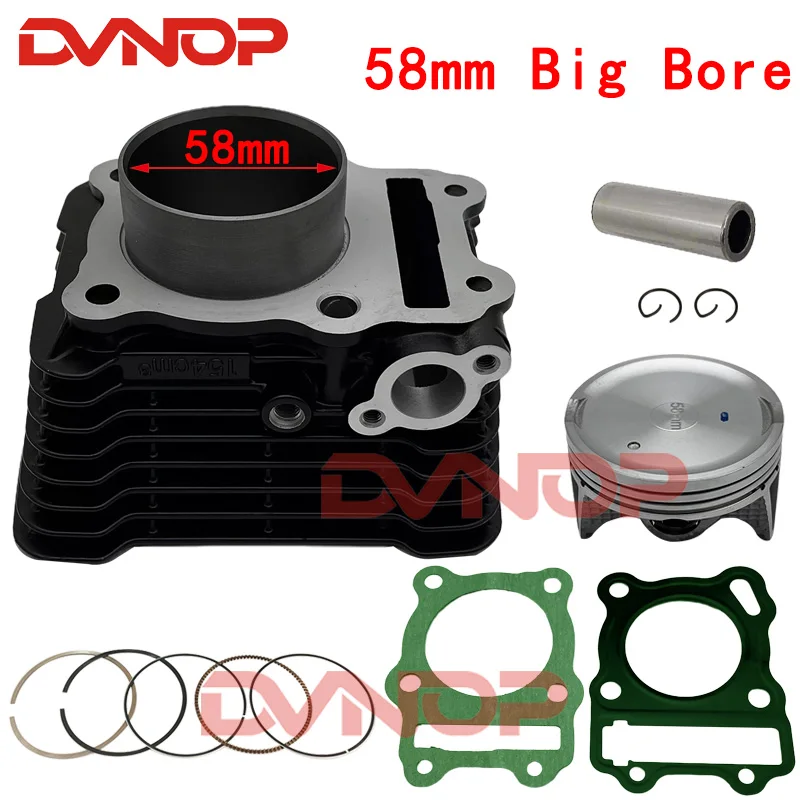 Motorcycle cylinder kit 58mm Big Bore for Suzuki GSX150F SF150 Gixxer150 154cm3 NMW150