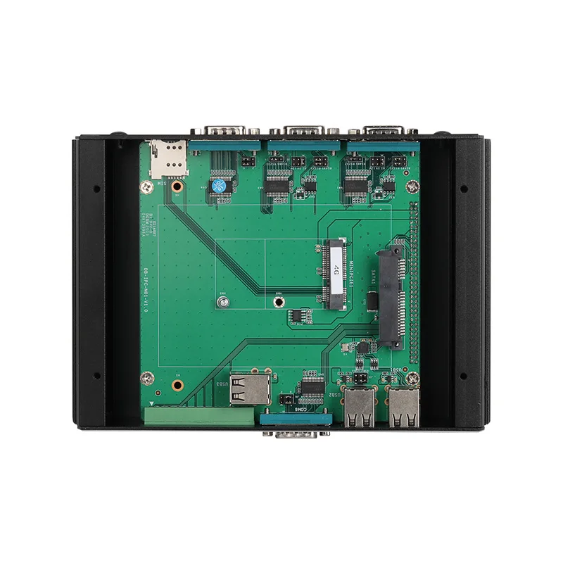 Промышленный мини-ПК Helorpc 2LAN6COM с поддержкой Inter N97 Компьютер Wi-Fi Linux с 2xHDMI 5xUSB2.0 3xUSB3.0 Windows10 Готовый