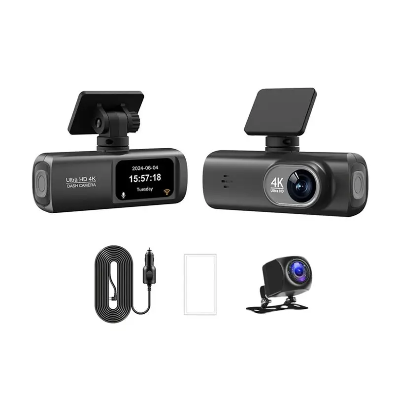 WF-V22 Driving Recorder HD 4K Front & Rear Dual Recording Mobile Phone Interconnection Driving Track Vehicle Recorder
