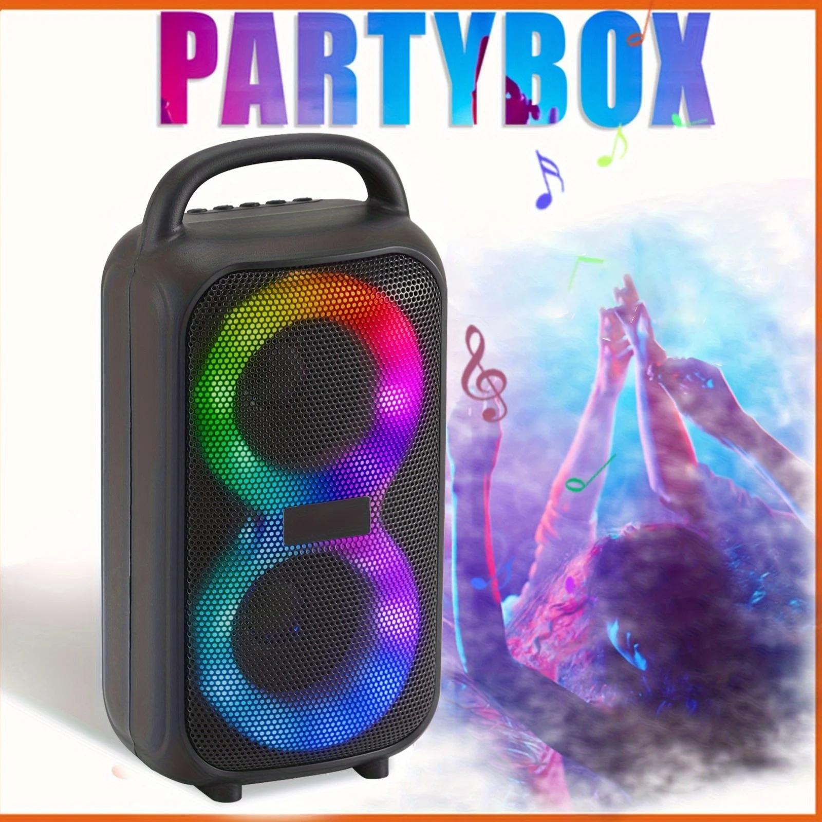 Professional Large Bluetooth Speaker with Microphone, Portable Design, Featuring JBL Subwoofer Party Box, LED Lights, Compatible with BT/USB/TF/AUX/FM/TWS/MIC/EQ Functions, Professional Karaoke. Ideal Gift for Birthdays, Christmas, and New Year