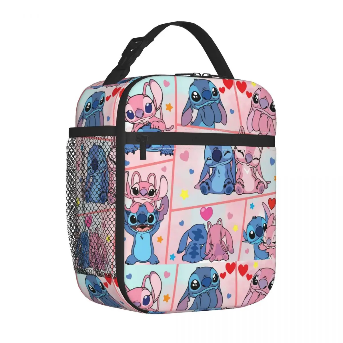 Custom Stitch Heart Collage Insulated Lunch Bag for Women Thermal Cooler Food Lunch Box School Resuable Tote Bags