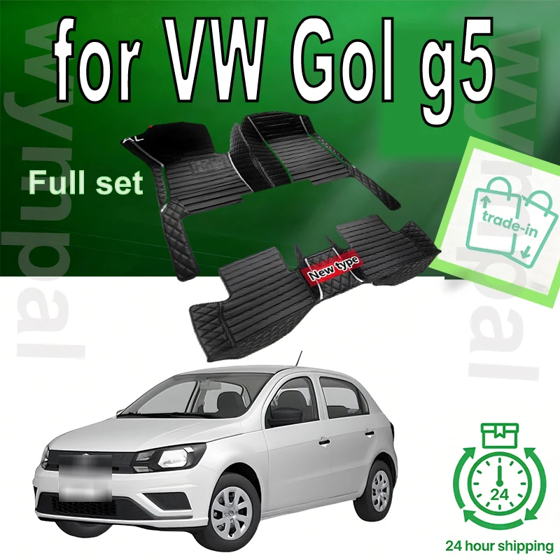 Tapete de couro artificial personalizado para VW Gol g5 2008 2009 2010 2011 2012 protege o acessório interior do seu veículo