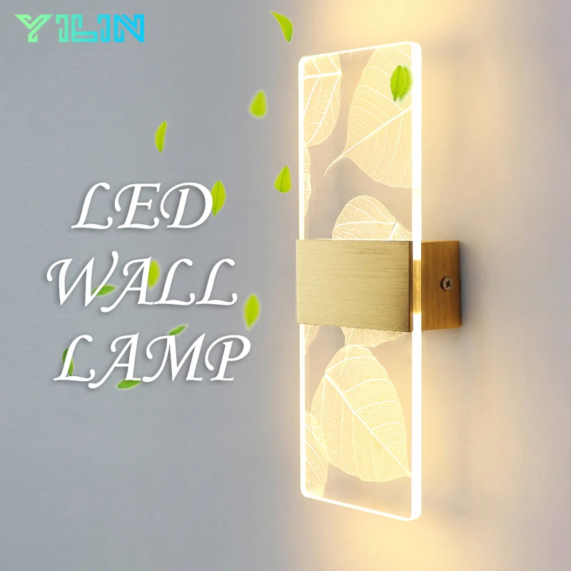 2PCS/Lot Indoor Acrylic Wall Lamp 6W Modern LED Wall Light Nordic Sconce Lamps Balcony Aisle Bedside Lights For Home Decoration
