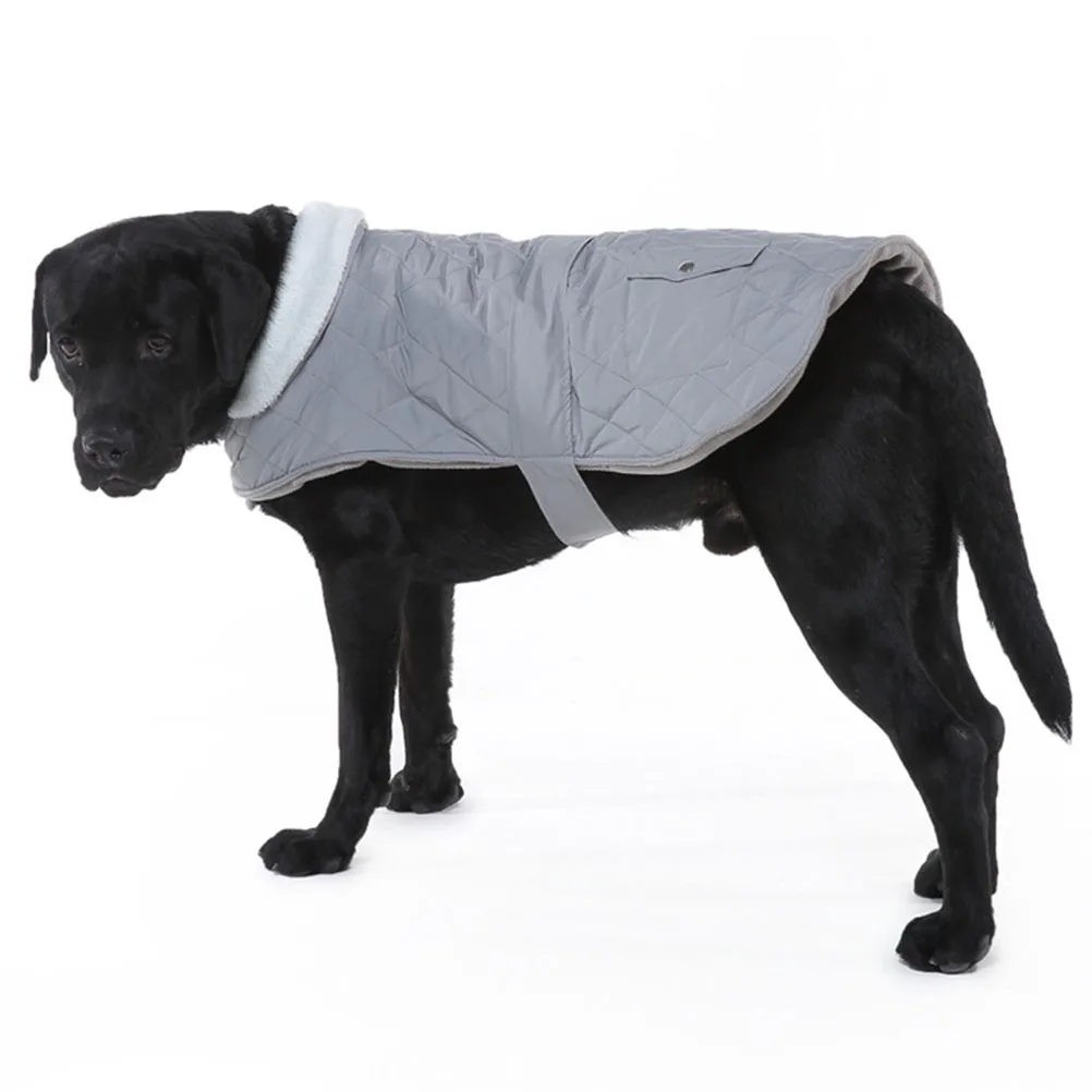 

Puppy Clothes Pet Dog Clothes Warm Coats Small Dogs Light Grey Polyester Winter Outfit Stylish Clothing Durable Material