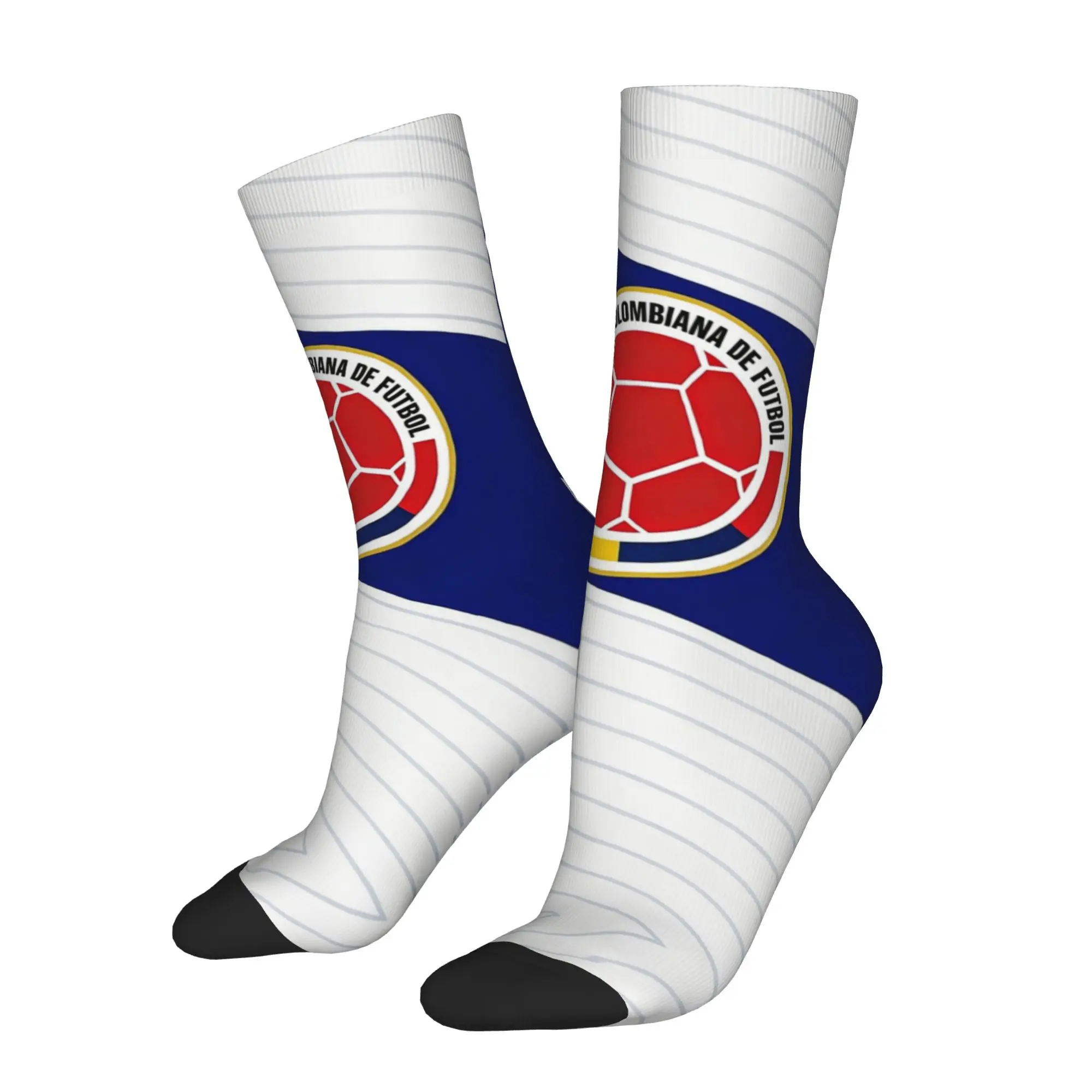 Funny Happy Colombia Retro Harajuku  Hip Hop Novelty Seamless Sock Match Day Essentials