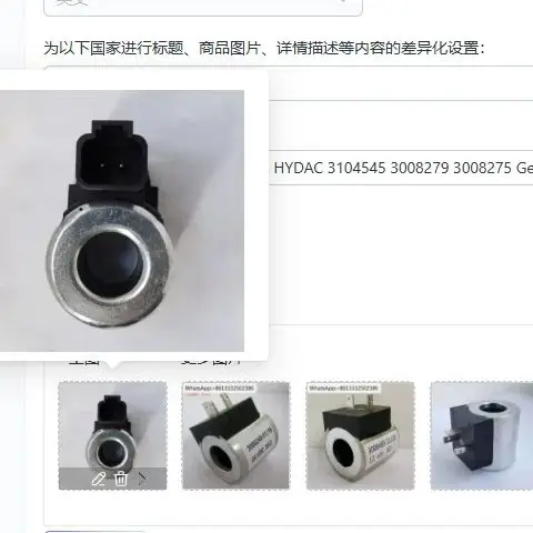 

3000249 3000489 2594 HYDAC 3104545 3008279 3008275 Оригинальные запчасти HYDAC