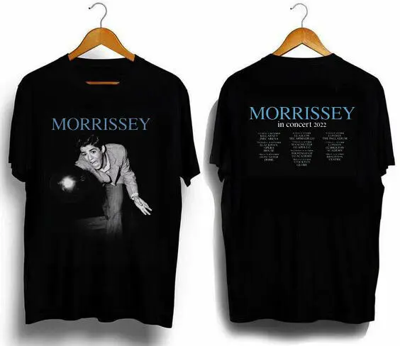 2 sided MORRISSEY 2022 Tour’ T-Shirt Black, gift for fan TE5664