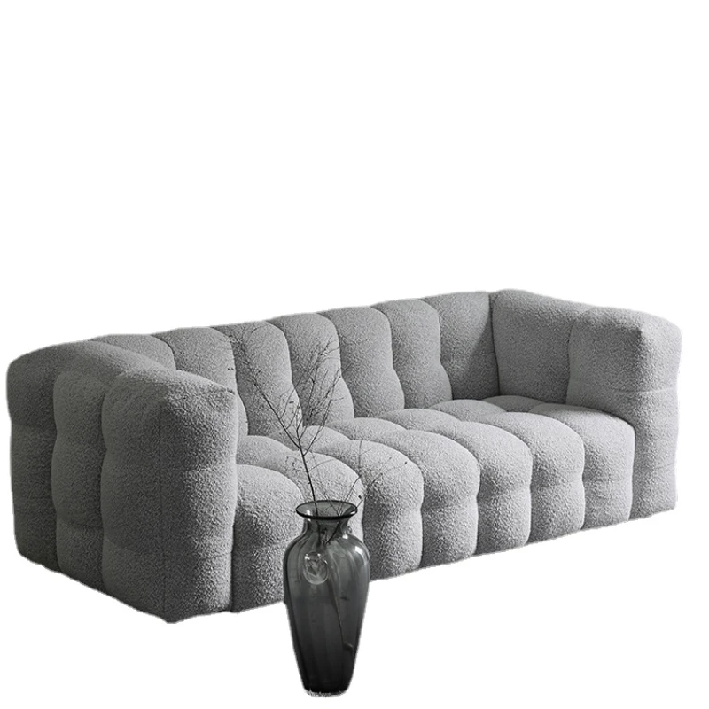 

TLL Fabric Tofu Sofa Light Luxury More than High-Profile Figure Lambswool