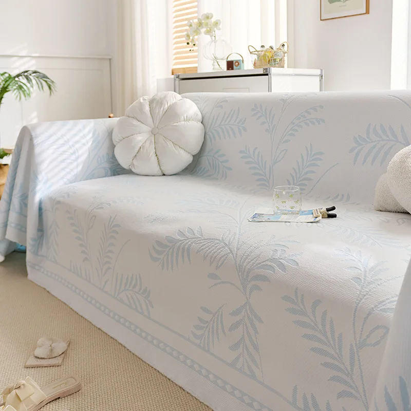 

Мягкий летний охлаждающий жаккардовый чехол для дивана, дышащая подушка для офисного кресла, полностью закрывающий, устойчивый к царапинам плед для дивана