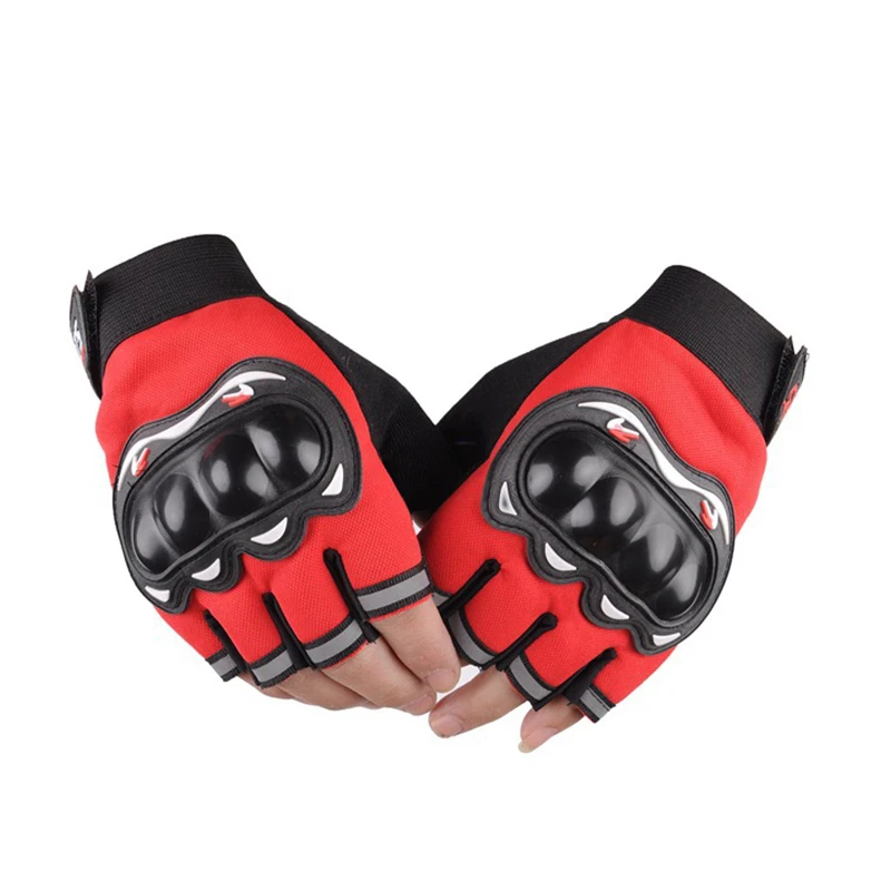 Four Seasons Universal Motorcycle Gloves Outdoor Riding Non-Slip Shockproof Half Finger Gloves Motocross Protective Gear Gloves