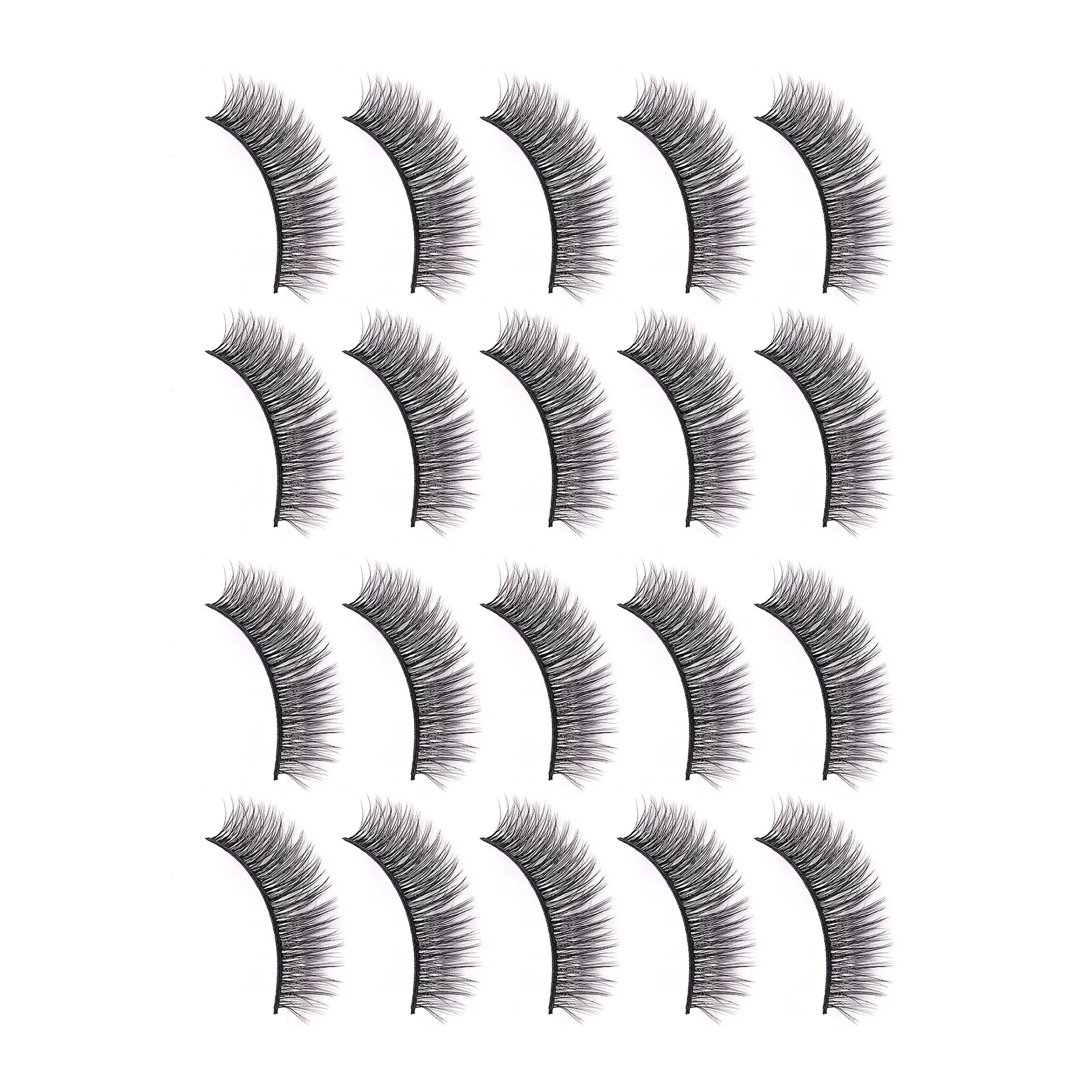 10 Pairs Magnetism Eyelashes Kit Handmade Lightweight Reusable Magnetic Lashes with Eyeliner Applicator Synthetic Fiber