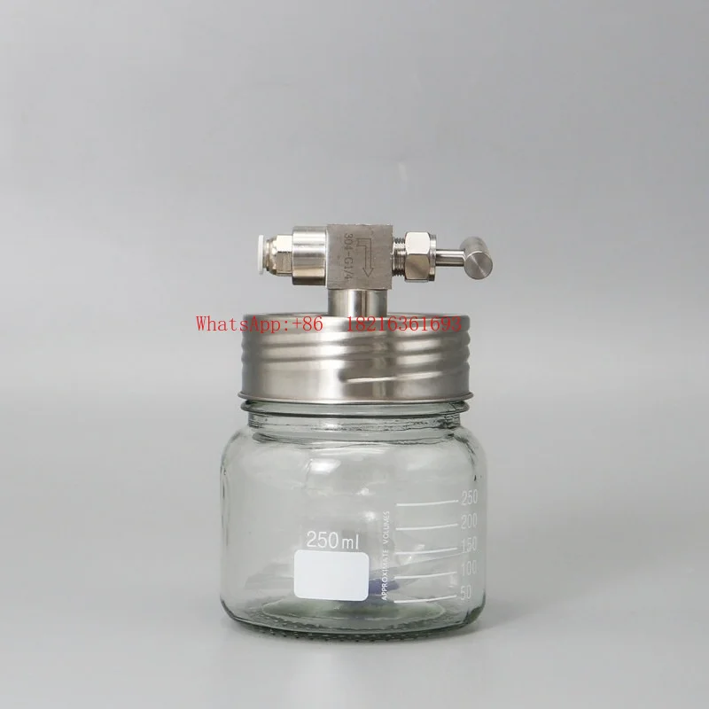 

Laboratory Sample Storage Mini Dryer with Negative Pressure Gauge Metal Needle Valve Glass Sealed Vacuum Tank