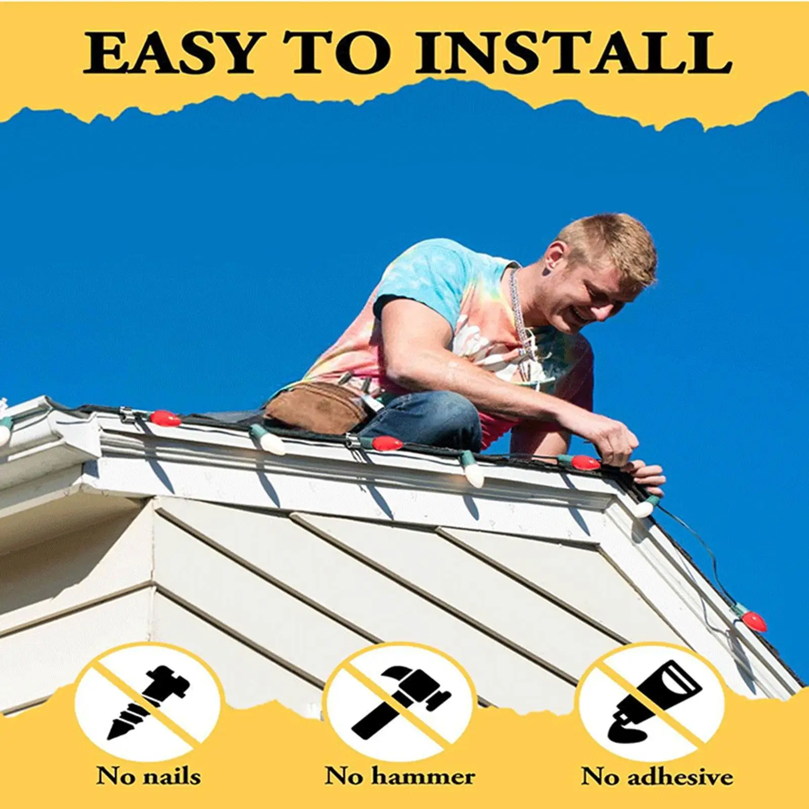 

Зажимы для рождественских светильников, зажим, держатель, ветрозащитный, 50 шт., крючки для рождественских огней для патио, стены, потолка, картинки, елки, растений