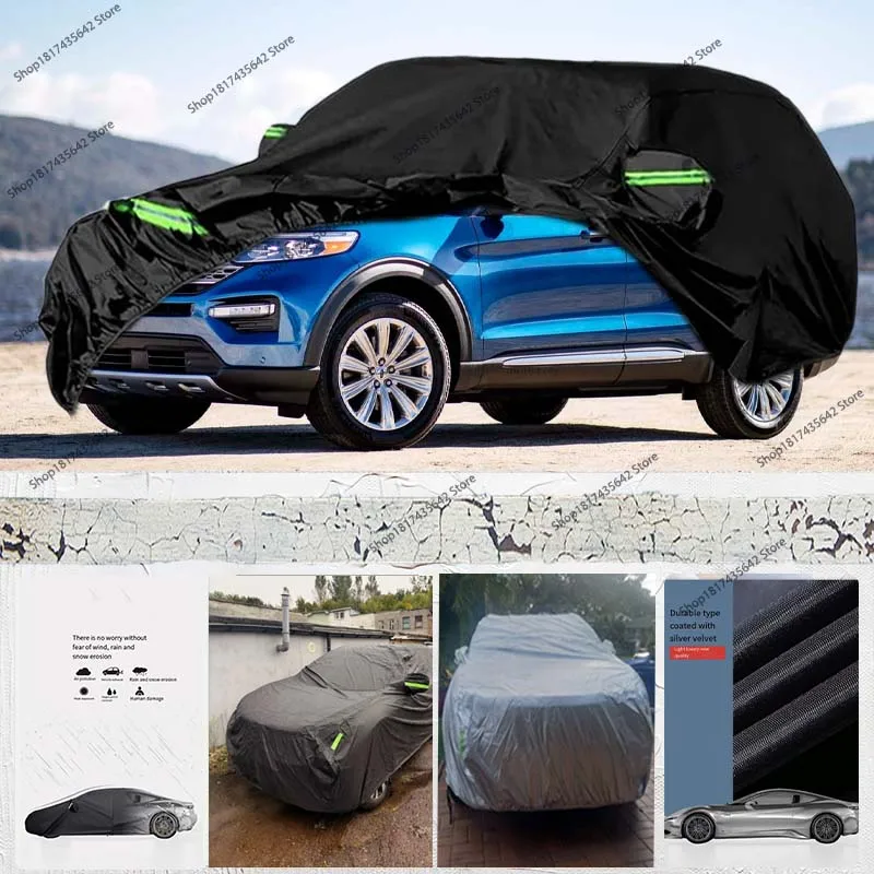 

for Ford Explorer 210D Outdoor Full Car Cover All Weather Windproof Sunshade Dustproof Sun Rain Snow Protection