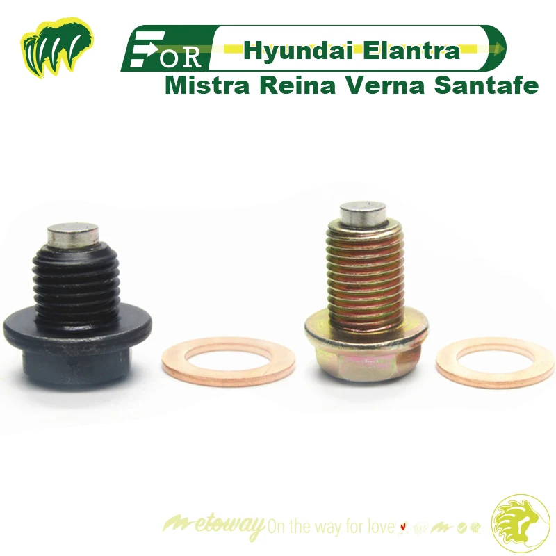 

1Set Screws And Gasket For Hyundai Elantra Mistra Reina Verna Santafe Magnetic Oil Pan Oil Drain Screw Machine Oil Pan Screw