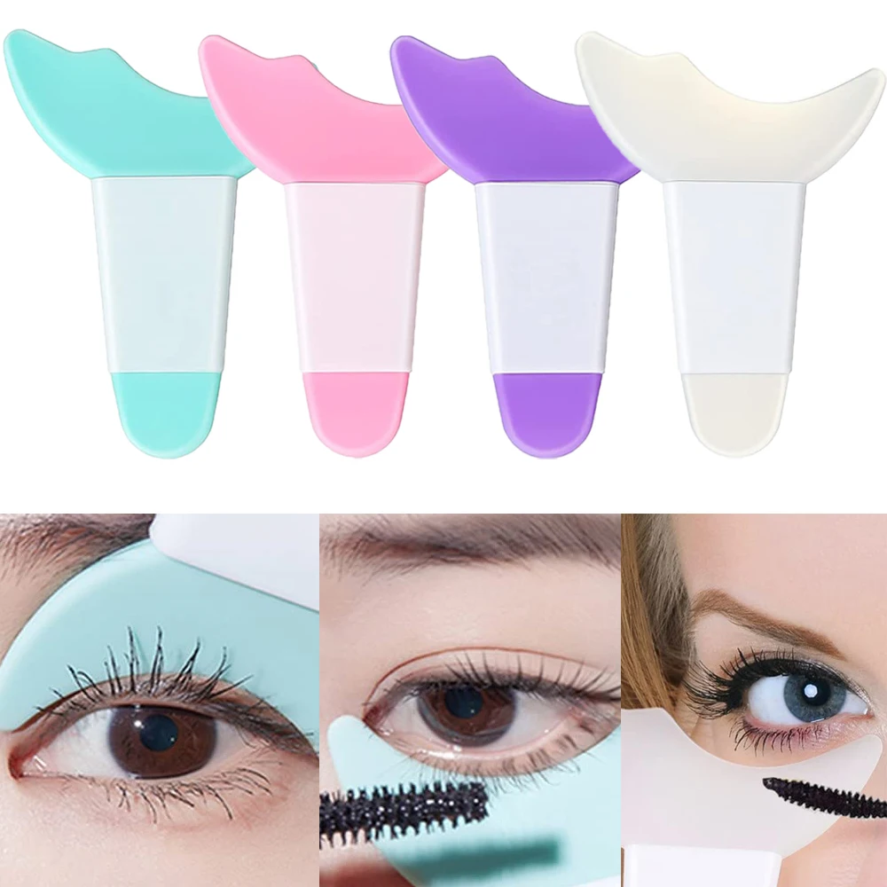 Silicone Eyeliner Stencils Sombra Pad Aplicador Mascara Fácil Maquiagem Modelo Shaping Reutilizável Eye Cream Spoon Make Up Tools