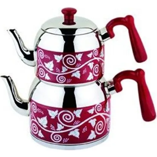 Özkent Violet Pattern Teapot Set Mini