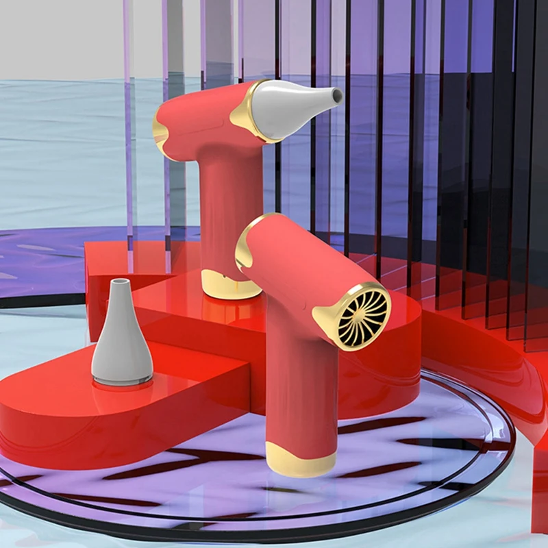 O fã do jato do turbocompressor do motor sem escova mini, ventilador poderoso, portátil, exterior, velocidade do vento, canal, fácil instala, 100000 RPM, 20m