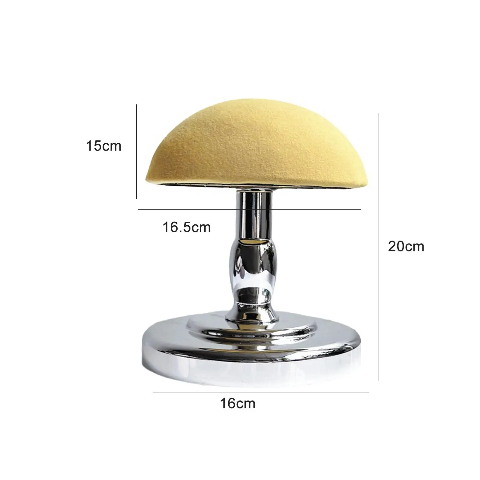 Cabeça de exibição de chapéu antiderrapante portátil autônomo rack de armazenamento doméstico 20cm