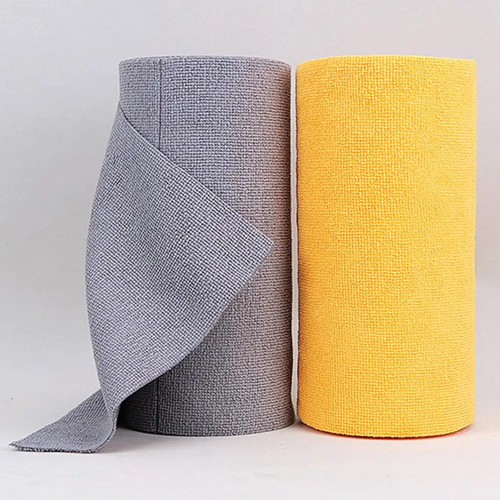 Convenient Cleaning Cloth Quick-drying Microfiber Cleaning Cloth Roll for Kitchen House Car Reusable Tear-off Washable Dust Rags