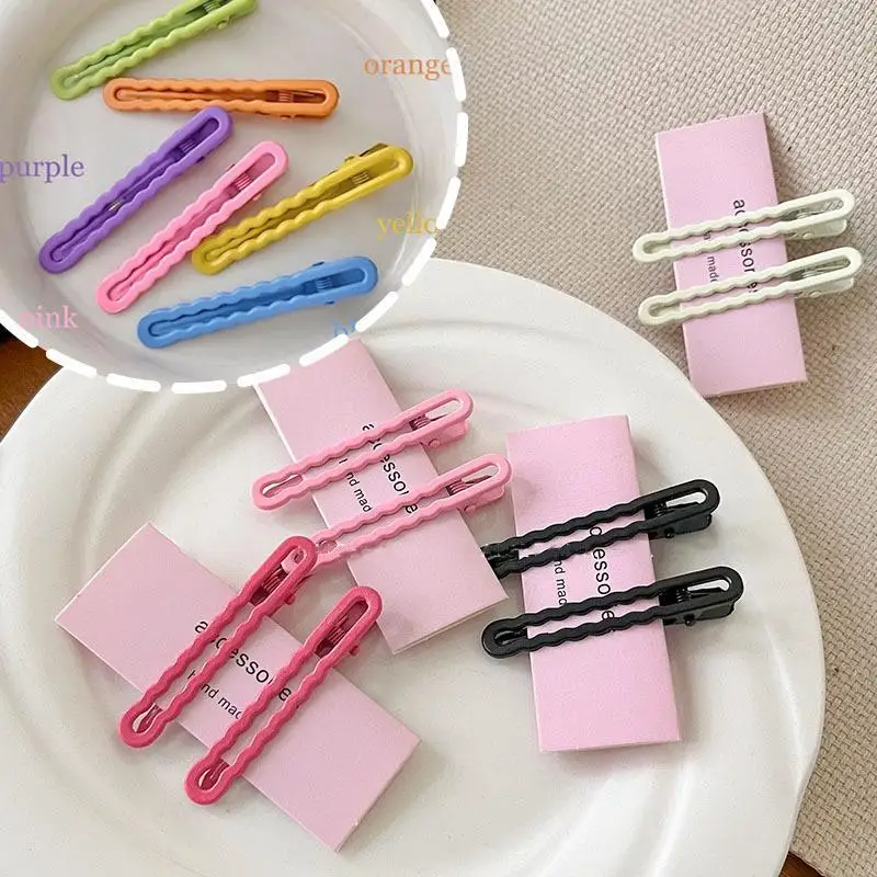 10 Stück Bunte Rutschfeste Haarspangen mit Matter Wellenstruktur, Styling-Accessoires, Niedliche Haarklammern für Tägliches Make-up und Reisen – Detail 6