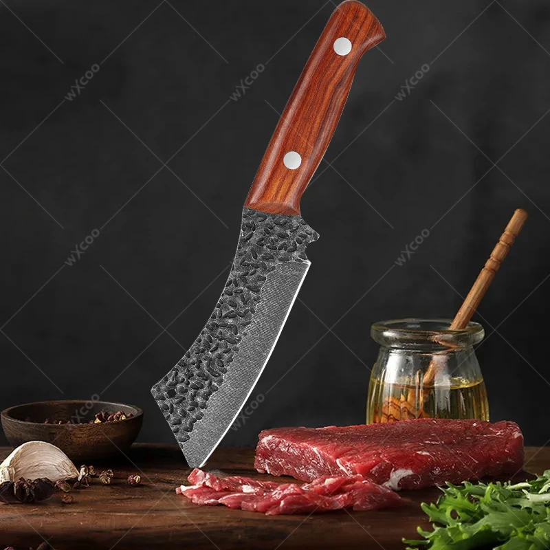 Stainless Steel Boning Knife Professional Butcher Knife Kitchen Knife Kitchen Tools Cookware for Kitchen Convenience with Cover