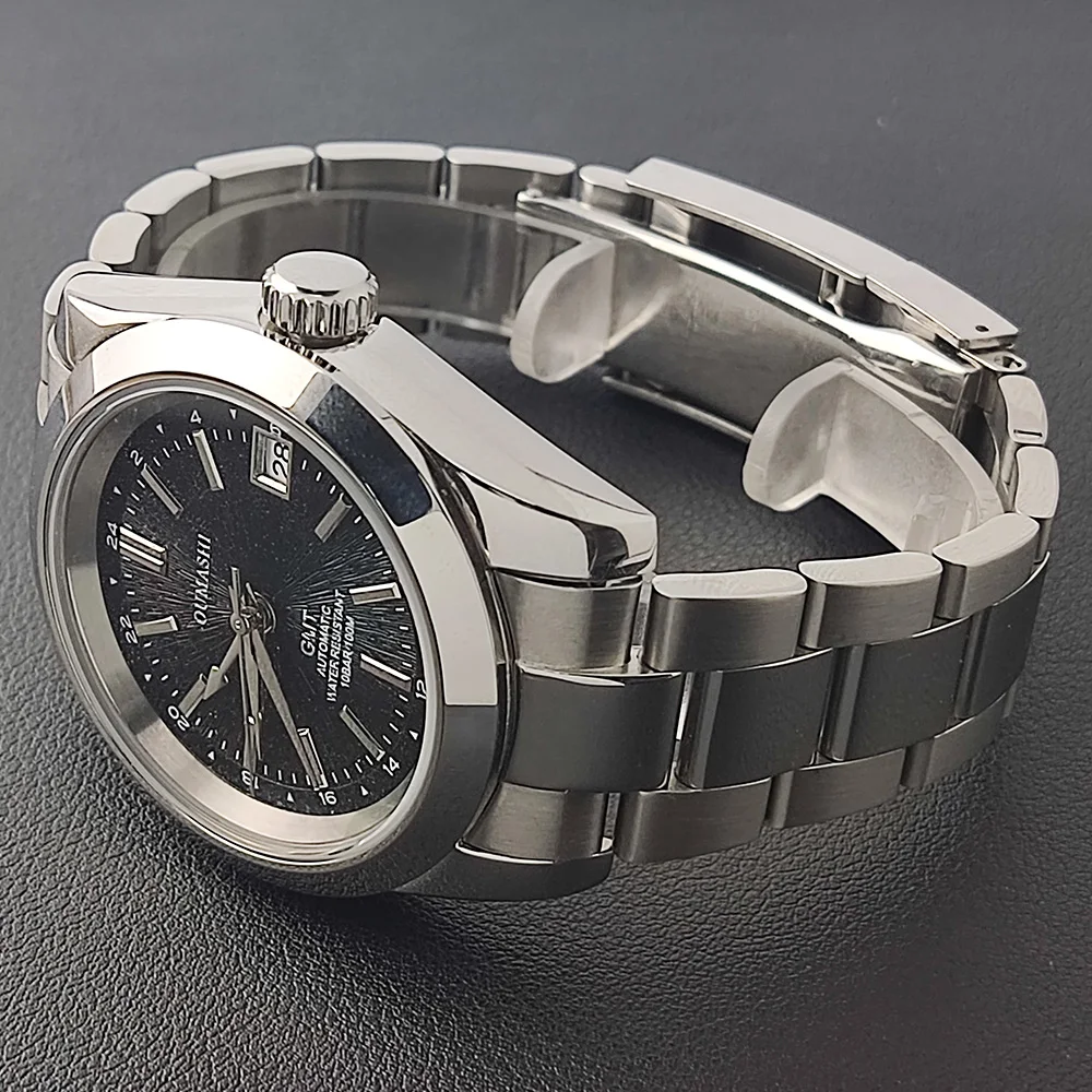 luxury 39mm watches NH34GMT Dials NH34 Stainless steel men's Watch Automatic mechanical sapphire glass waterproof 10ATM