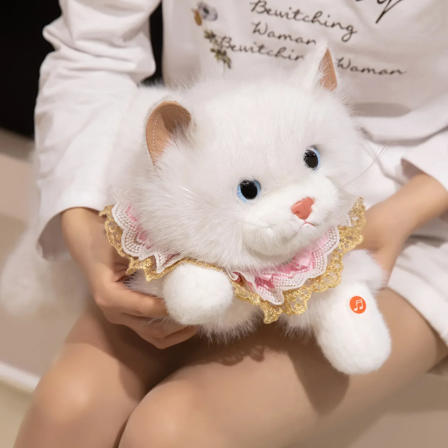 

Simulated Plush Toy Cat Toy Plush Toy Cute Pet Doll Girl Gift Bedroom Ornament m